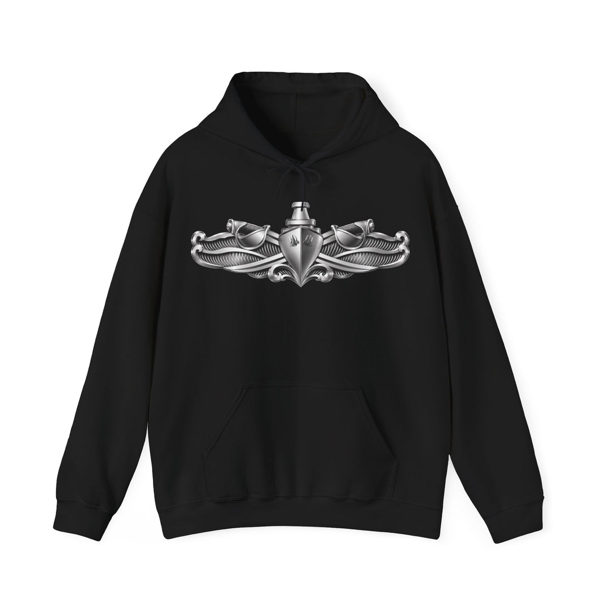 Unisex Heavy Blend™ Hoodies - Navy - Badge - Enlisted Surface Warfare Specialist (ESWS) wo txt - 3D - Enhanced