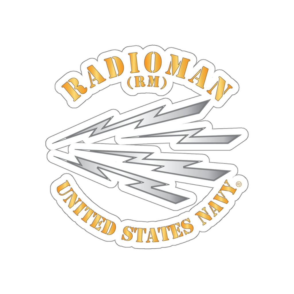 Die-Cut Vinyl Sticker - Navy - Rate - Radioman (RM)