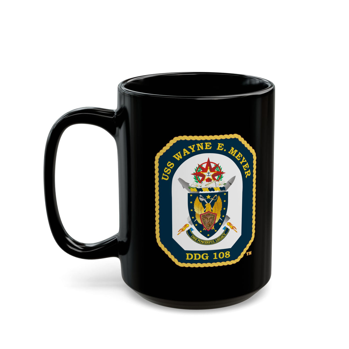 Black Mug (11oz, 15oz) - Navy - USS Wayne E. Meyer (DDG-108) wo txt X 300