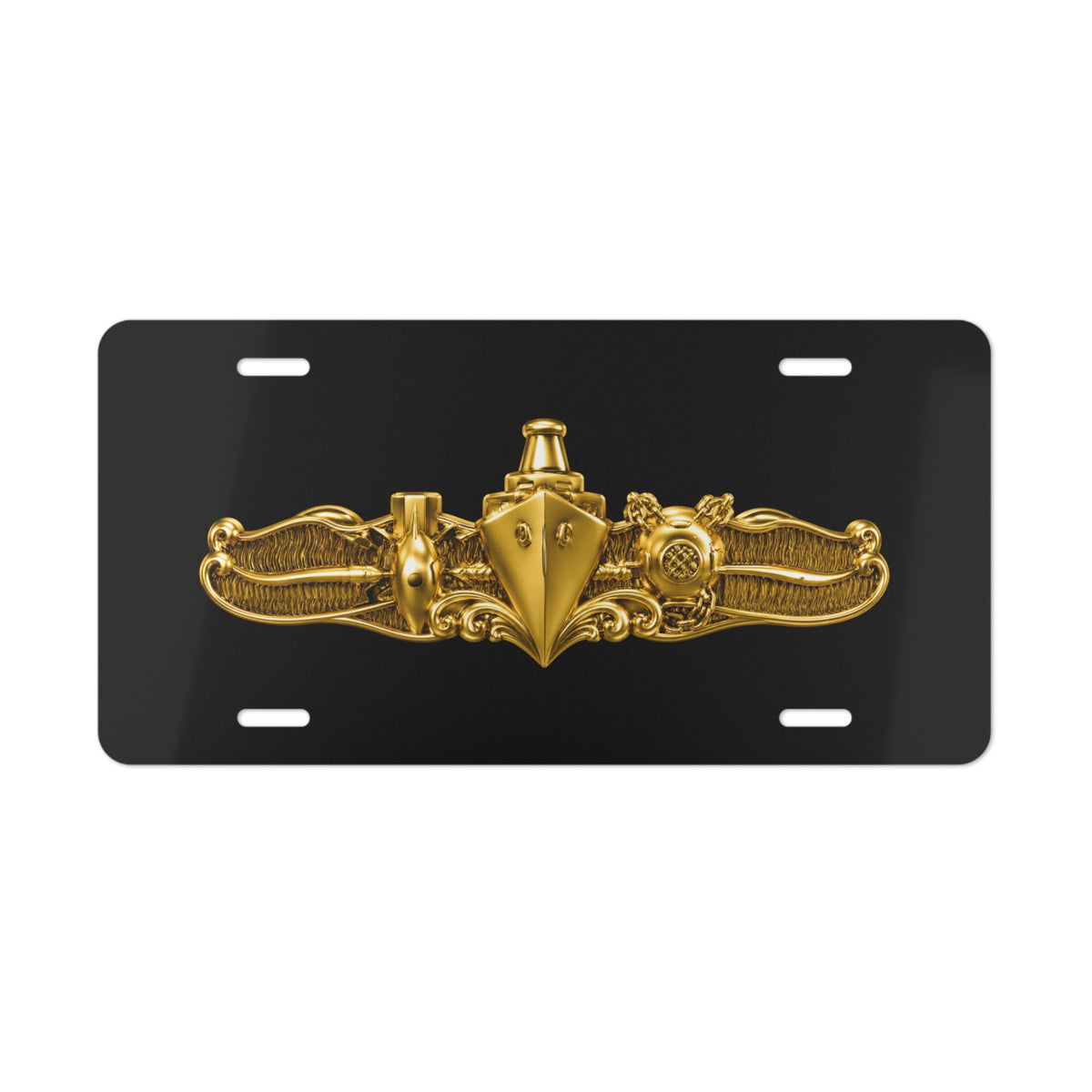 Vanity License Plate - Navy - Badge - Special Operations Warfare (SO) wo txt - 3D - Enhanced