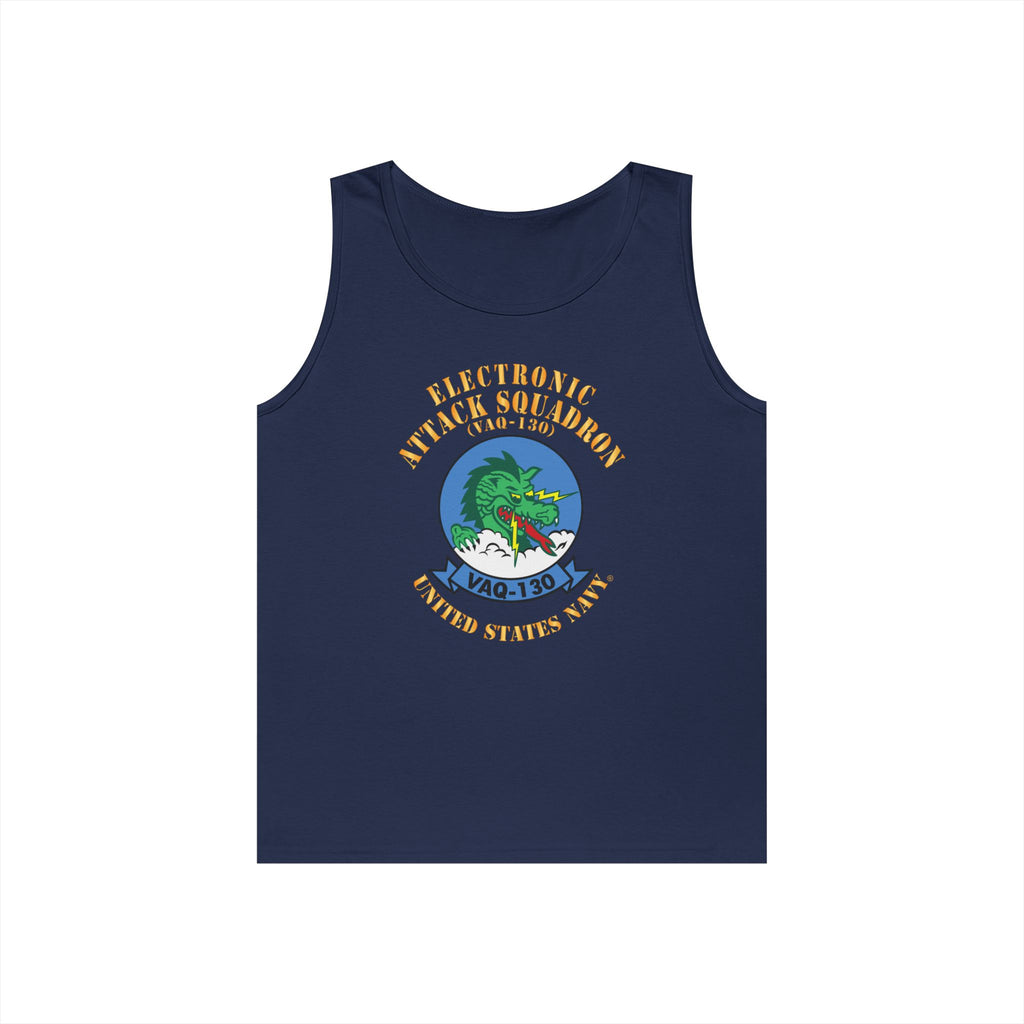 Unisex Heavy Cotton Tank Top - Navy - Electronic Attack Squadron 130 (VAQ-130)