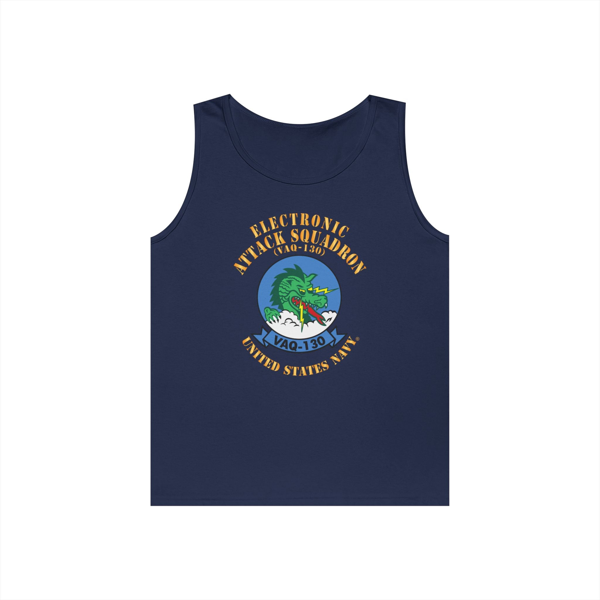 Unisex Heavy Cotton Tank Top - Navy - Electronic Attack Squadron 130 (VAQ-130)