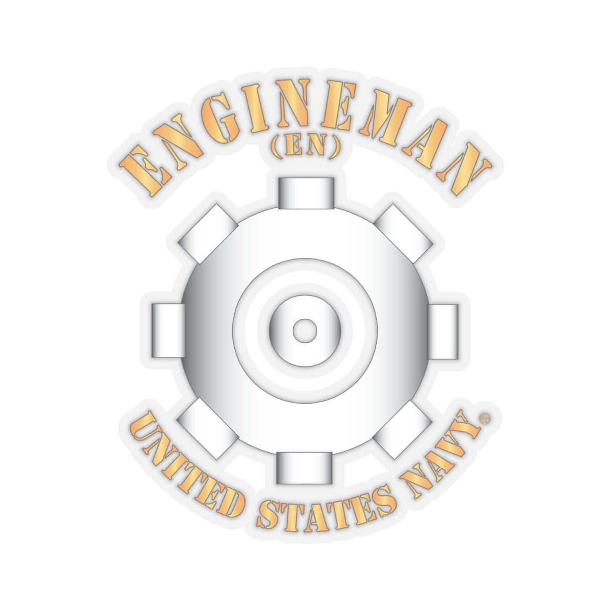 Kiss-Cut Stickers - Navy - Rate - Engineman (EN)