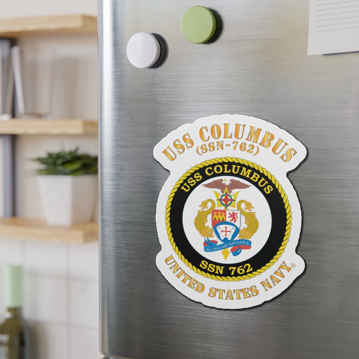 Die-Cut Magnet - Navy - USS Columbus (SSN-762)