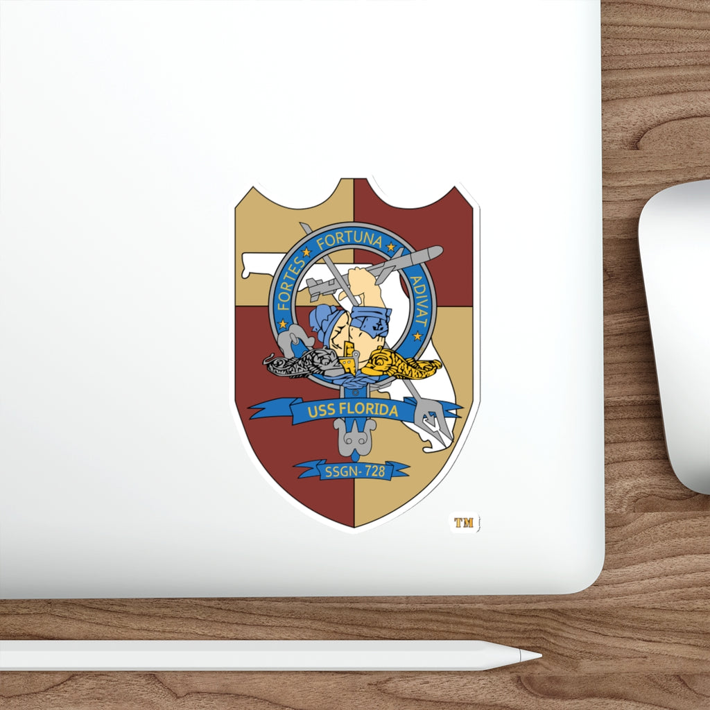 Die-Cut Vinyl Sticker - Navy - USS Florida (SSGN-728) wo txt
