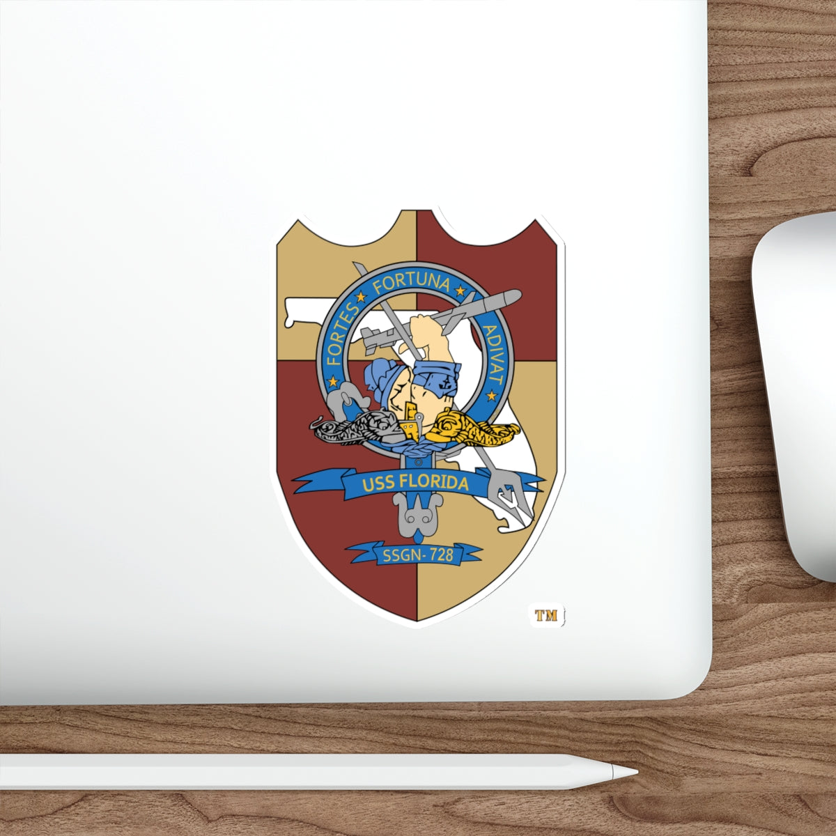 Die-Cut Vinyl Sticker - Navy - USS Florida (SSGN-728) wo txt
