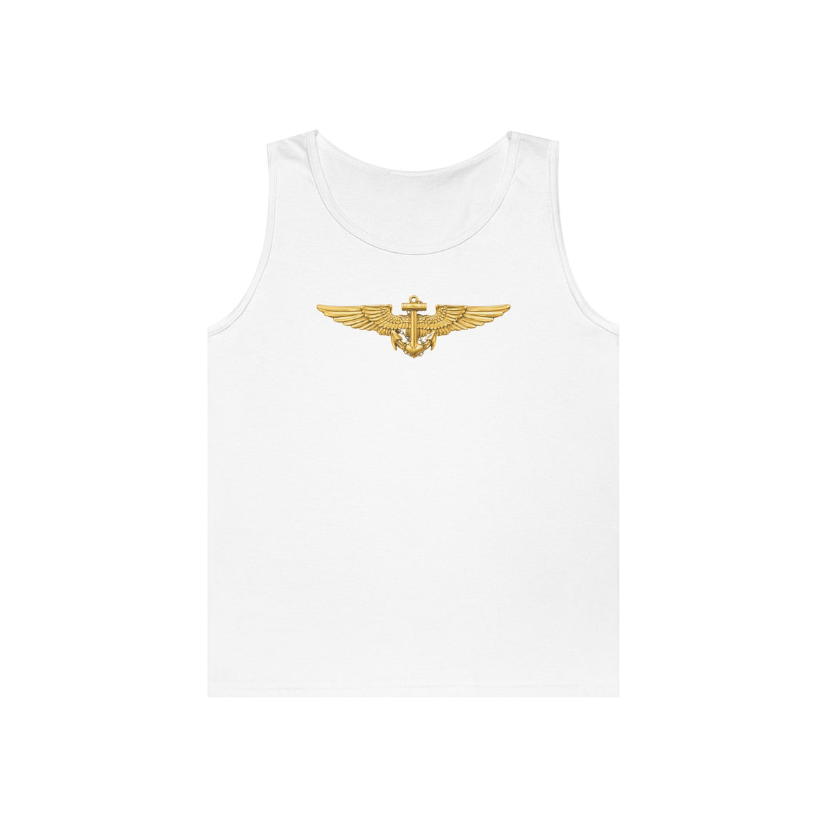 Unisex Heavy Cotton Tank Top - Navy - Badge - Naval Aviator Wings wo txt - 3D - Enhanced