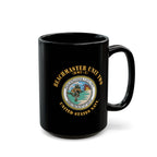 Black Mug (11oz, 15oz) - Navy - Beachmaster Unit Two (BMU-2) X 300