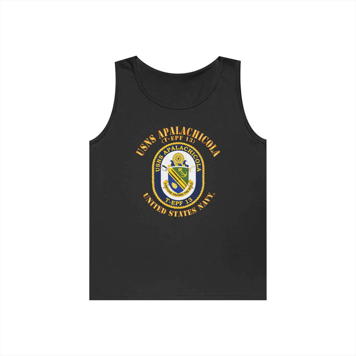 Unisex Heavy Cotton Tank Top - Navy - USNS Apalachicola (T-EPF 13)
