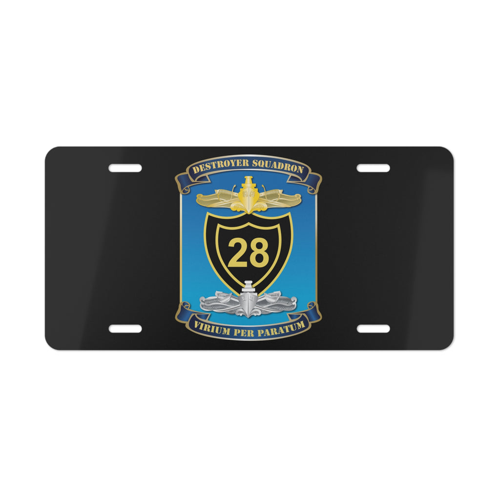 Vanity License Plate - Navy - Destroyer Squadron 28 (DESRON-28) wo Txt