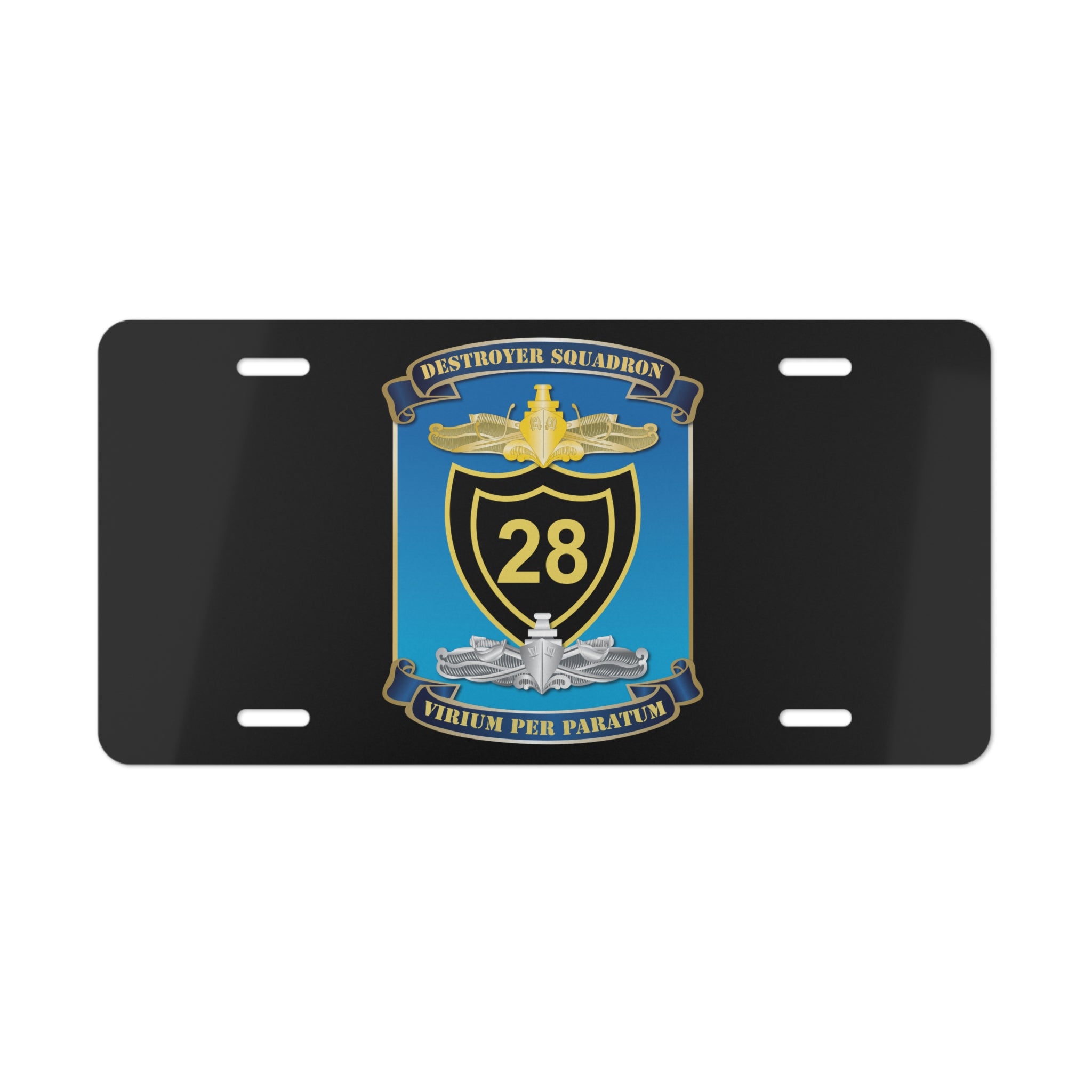Vanity License Plate - Navy - Destroyer Squadron 28 (DESRON-28) wo Txt