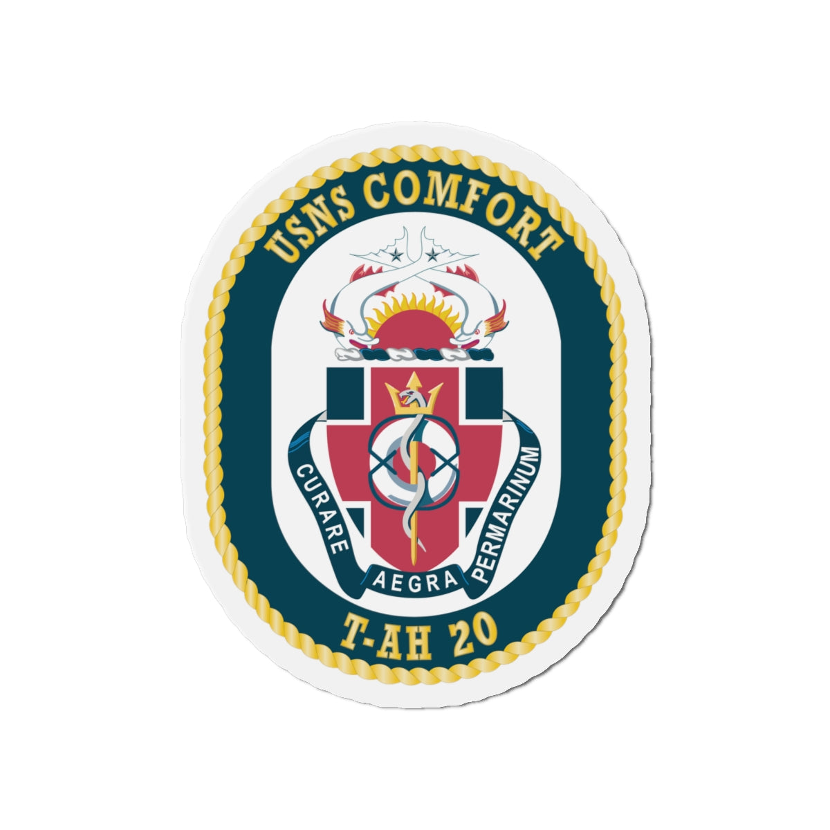 Die-Cut Magnet - Navy - USNS Comfort (T-AH 20) wo txt