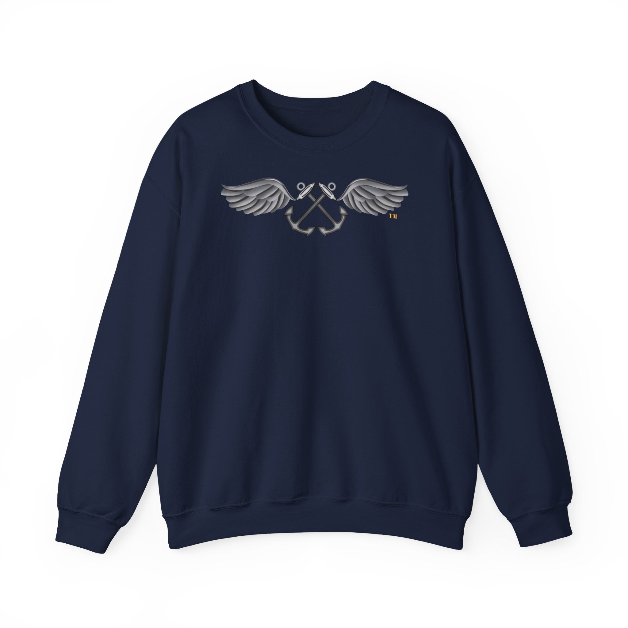 Unisex Heavy Blend™ Crewneck Sweatshirt - Navy - Rate - Aviation Boatswain's Mate (AB) wo txt X 300