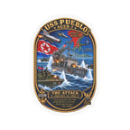 Kiss-Cut Vinyl Decal - Navy - USS Pueblo Attack-Defense Commemorative Patch - 3D - Enhanced