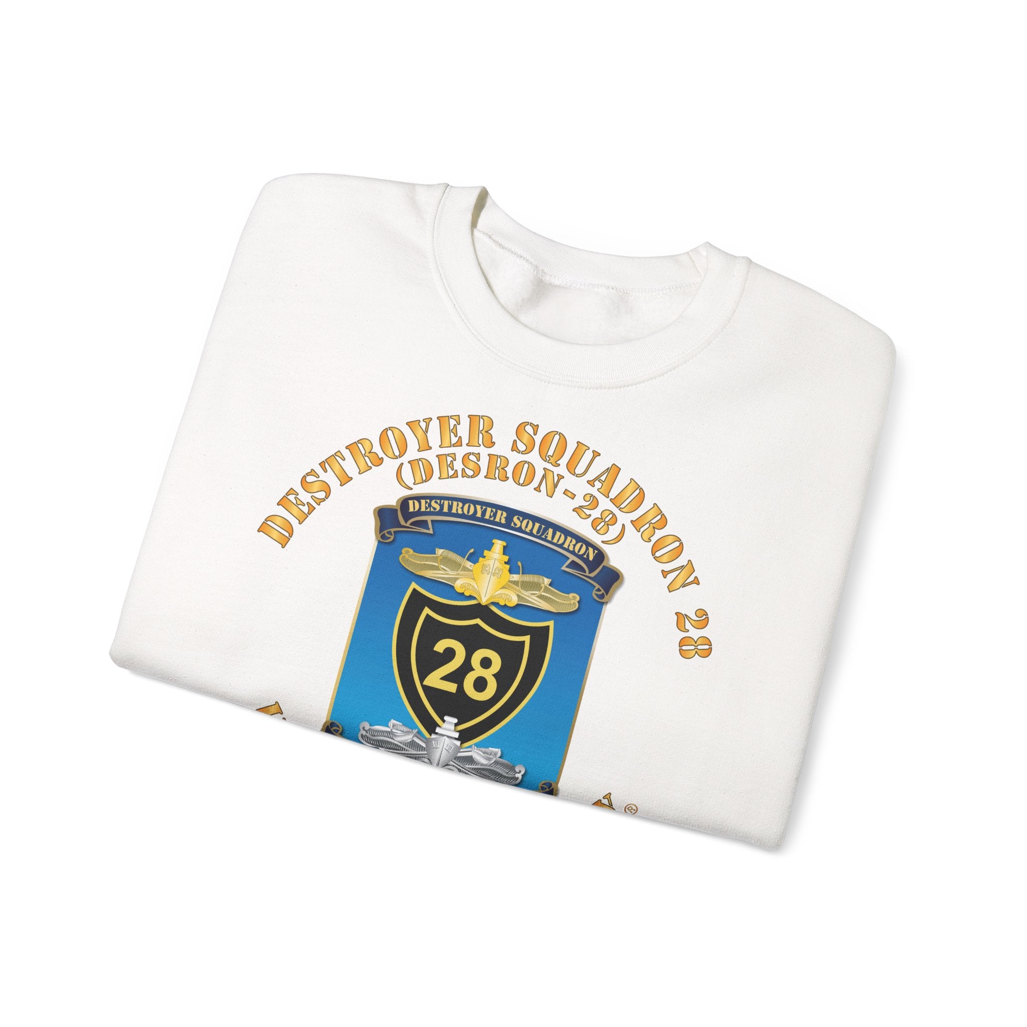 Unisex Heavy Blend™ Crewneck Sweatshirt - Navy - Destroyer Squadron 28 (DESRON-28)