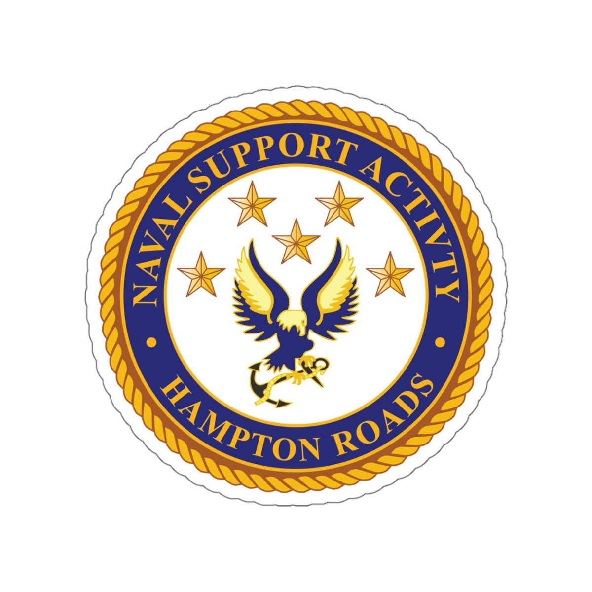 Die-Cut Vinyl Sticker - Navy - Naval Support Activity - Hampton Roads