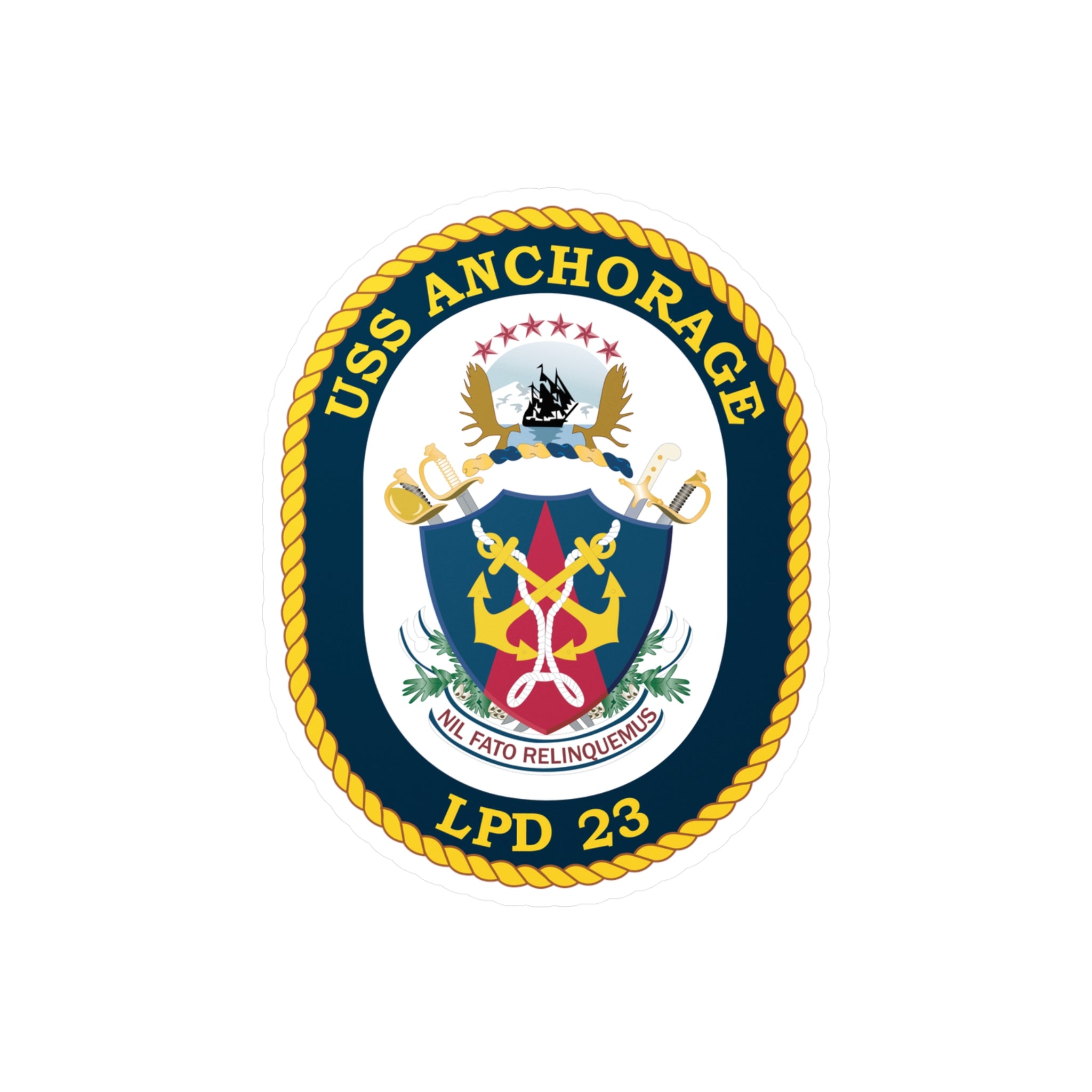 Kiss-Cut Vinyl Decal - Navy - USS Anchorage (LPD-23) wo txt