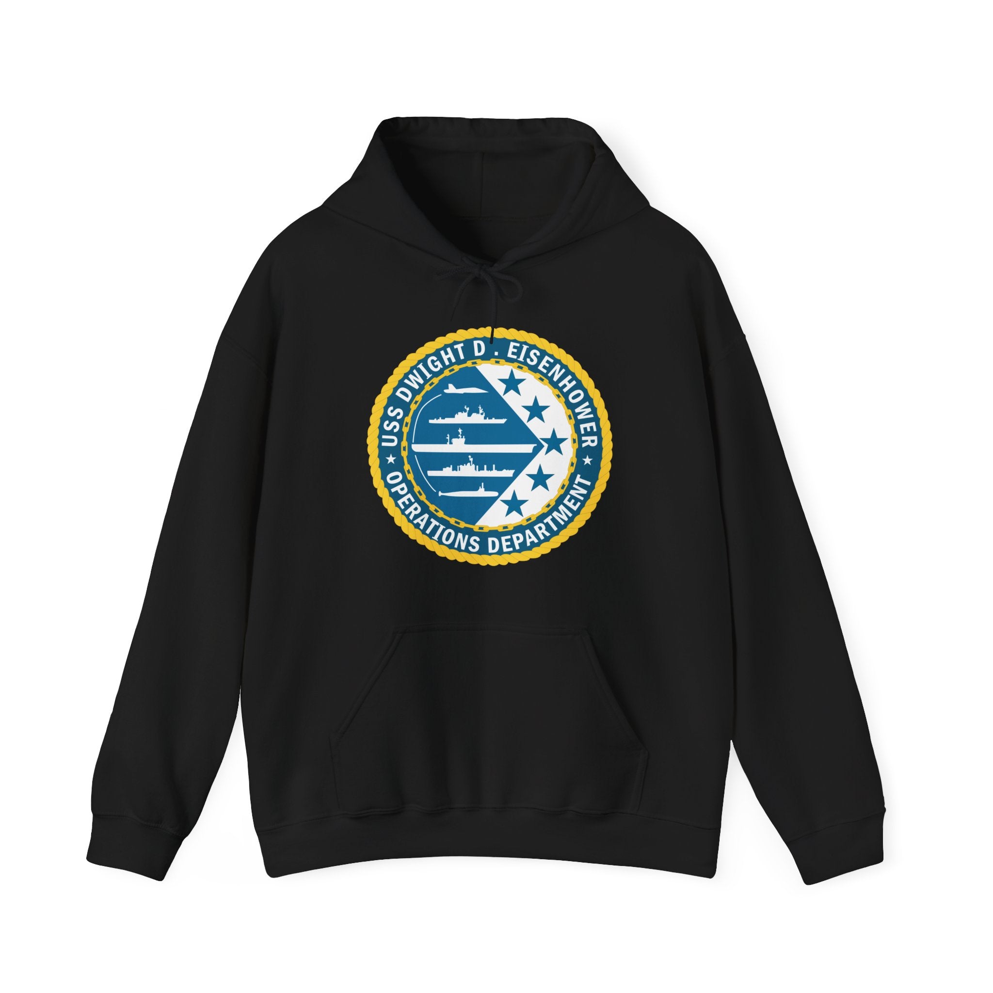 Unisex Heavy Blend™ Hoodies - Navy - USS Dwight D. Eisenhower (CVN-69) - Operations Department wo txt