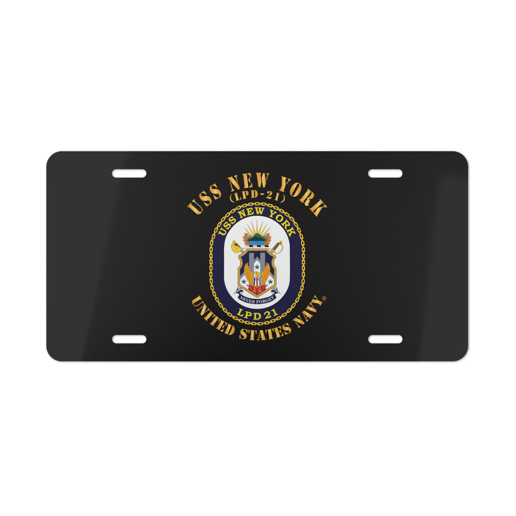 Vanity License Plate - Navy - USS New York (LPD-21) X 300
