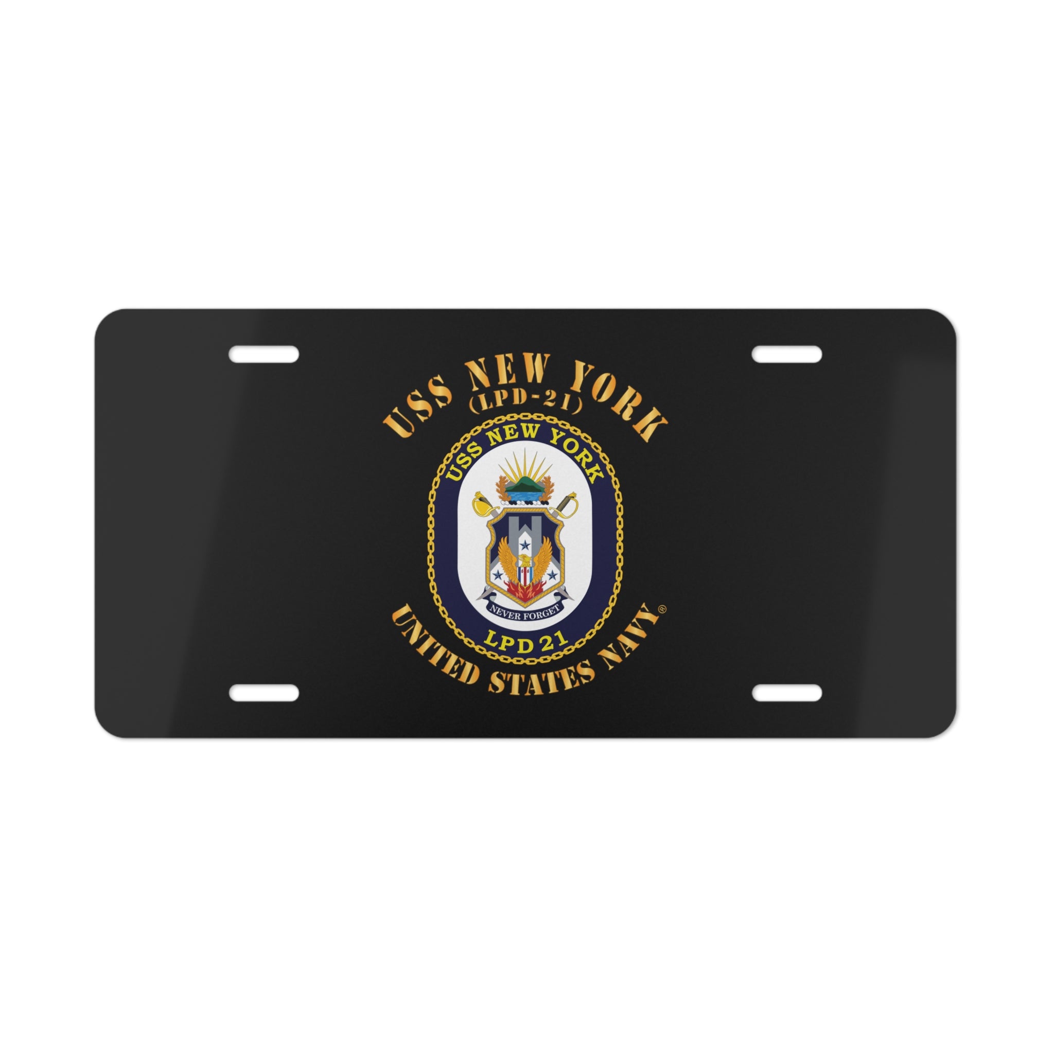 Vanity License Plate - Navy - USS New York (LPD-21) X 300