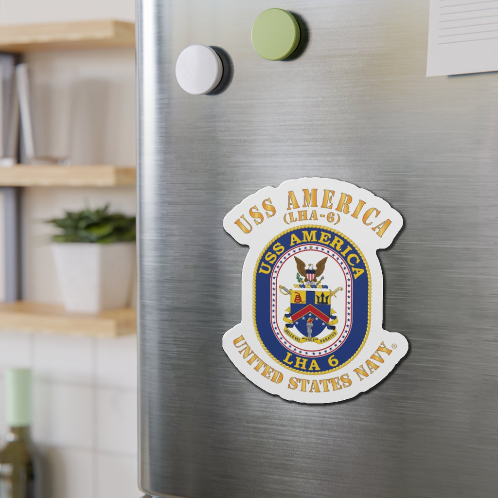Die-Cut Magnet - Navy - Navy - USS America (LHA-6)