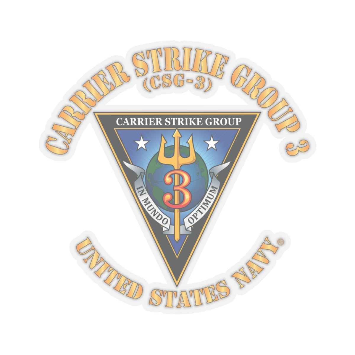 Kiss-Cut Stickers - Navy - Carrier Strike Group 3 (CSG-3)
