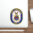 Die-Cut Vinyl Sticker - Navy - USS America (LHA-6) wo txt