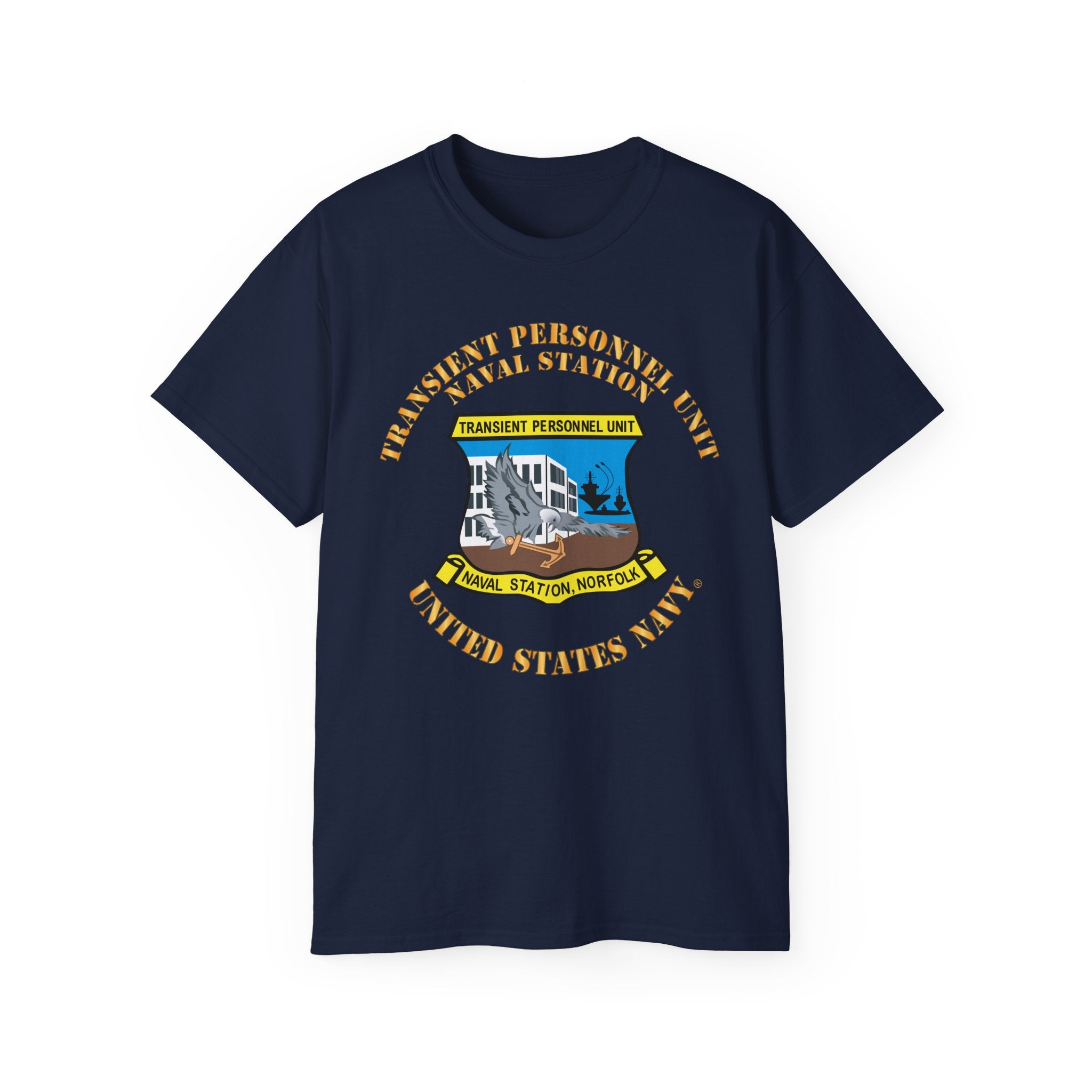 Unisex Ultra Cotton T-Shirt - Navy - Transient Personnel Unit - Naval Station Norfolk