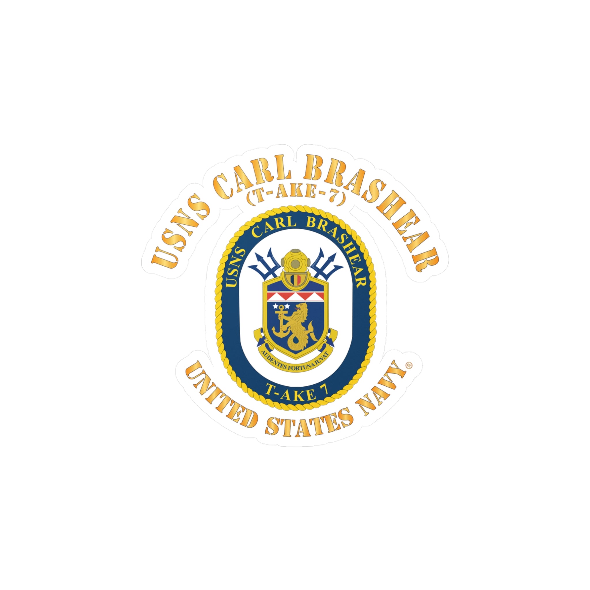 Kiss-Cut Vinyl Decal - Navy - USNS Carl Brashear (T-AKE 7)