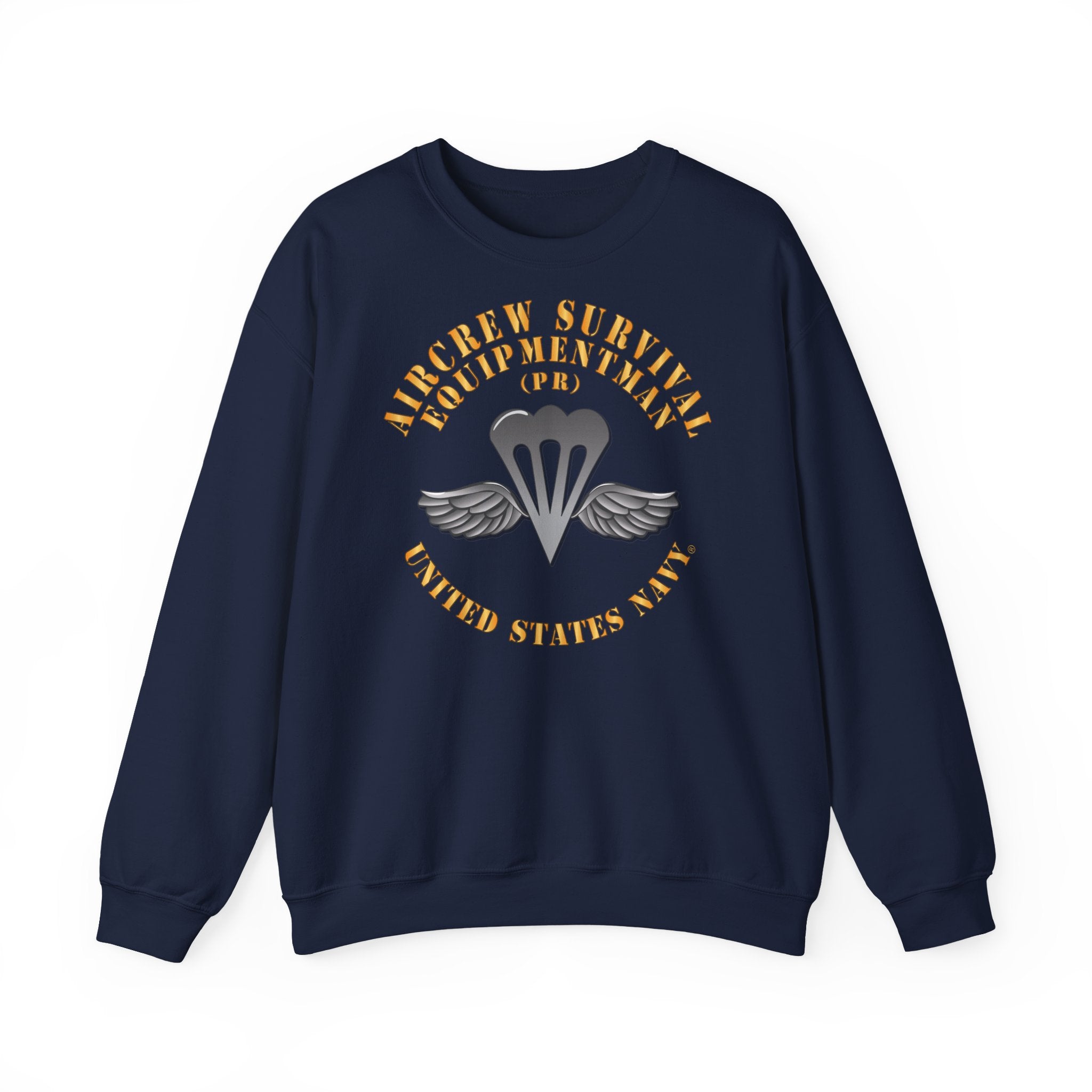 Unisex Heavy Blend™ Crewneck Sweatshirt - Navy - Rate - Aircrew Survival Equipmentman (PR)