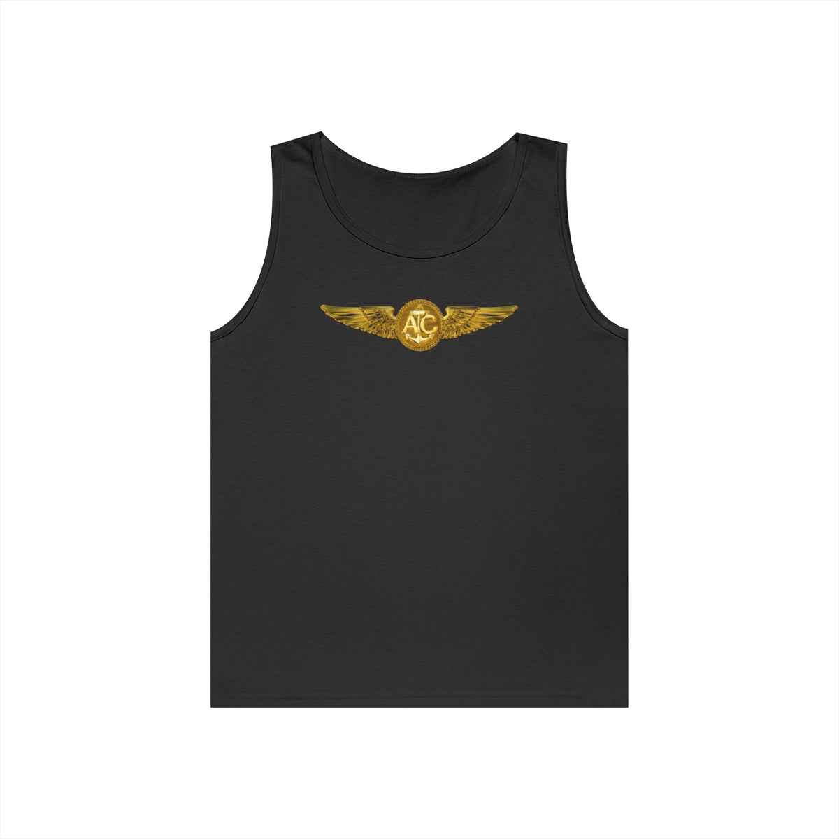 Unisex Heavy Cotton Tank Top - Navy - Badge - Naval Aircrew Warfare Specialist wo txt - 3D - Enhanced