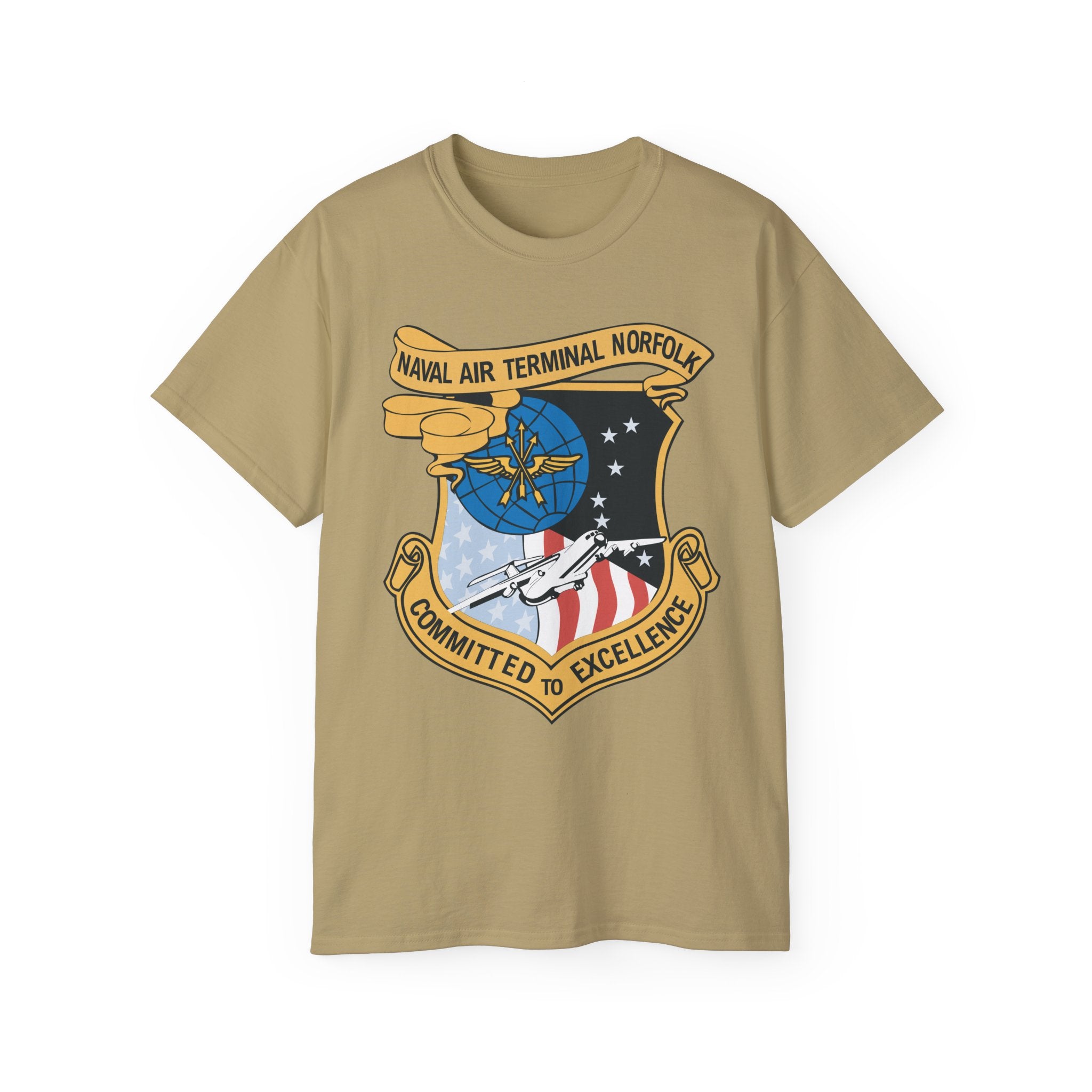 Unisex Ultra Cotton T-Shirt - Navy - Naval Air Terminal Norfolk wo Txt