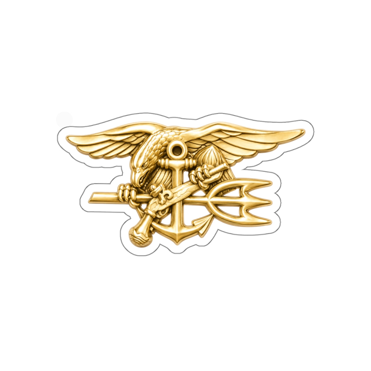 Die-Cut Vinyl Sticker - Navy - Badge - Special Warfare insignia wo txt - 3D - Enhanced