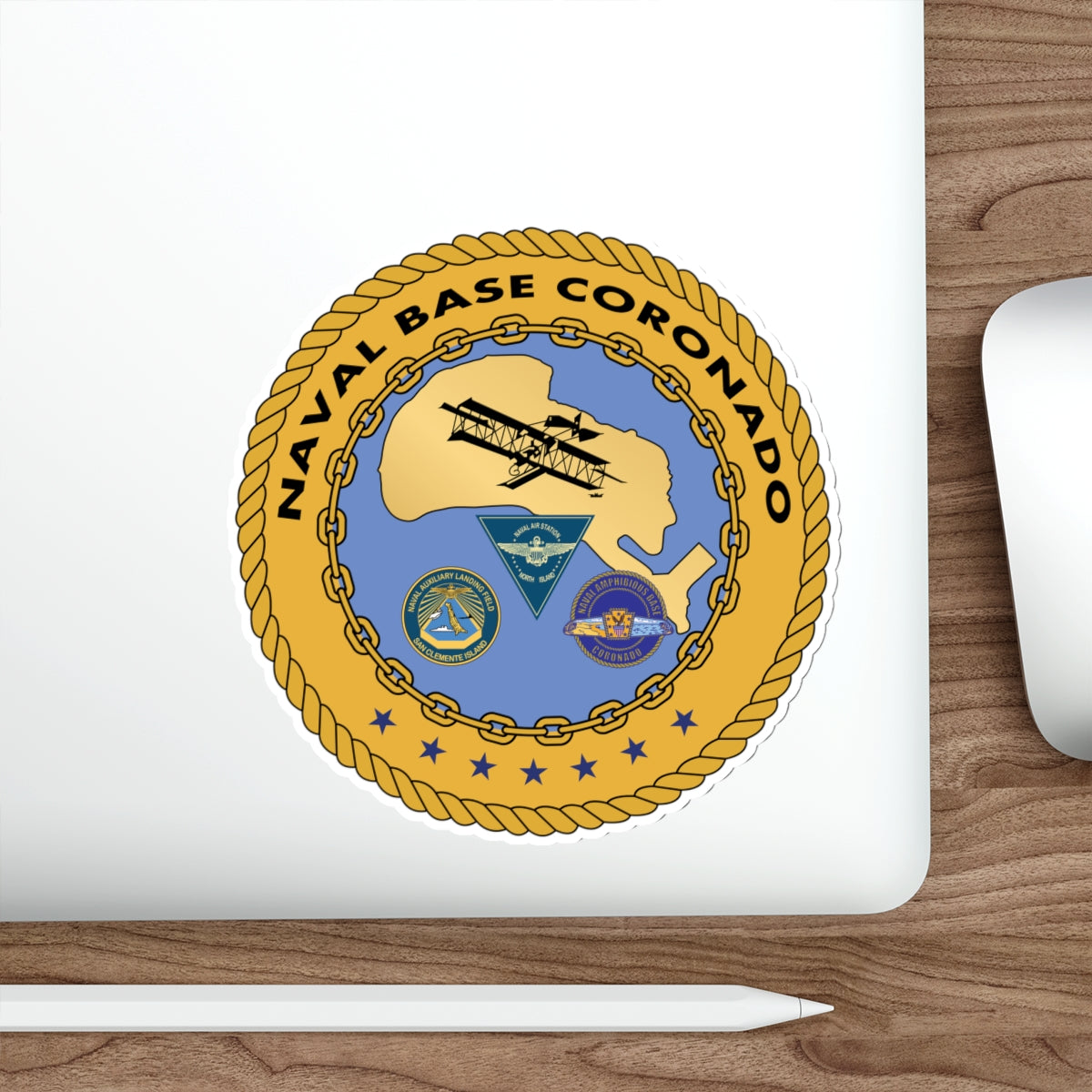 Die-Cut Vinyl Sticker - Navy - Naval Base Coronado wo txt