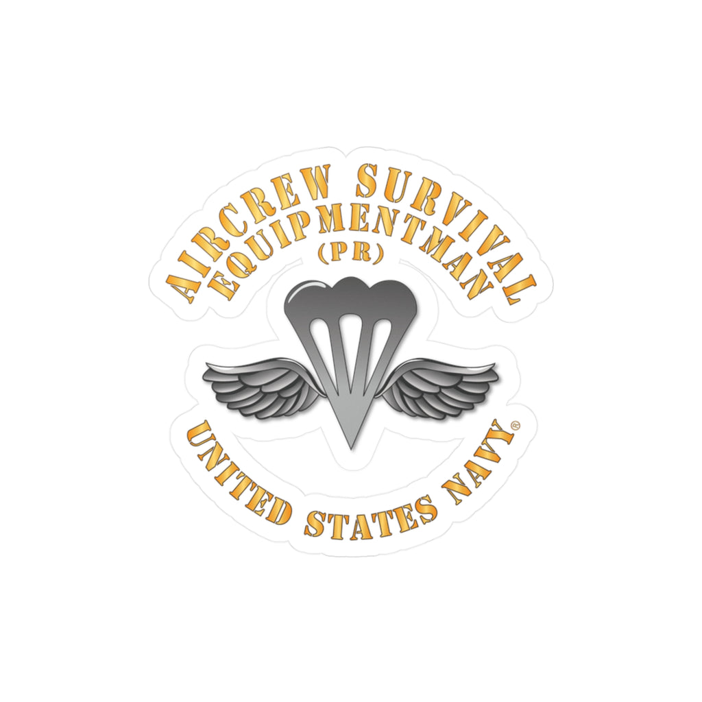 Kiss-Cut Vinyl Decal - Navy - Rate - Aircrew Survival Equipmentman (PR)