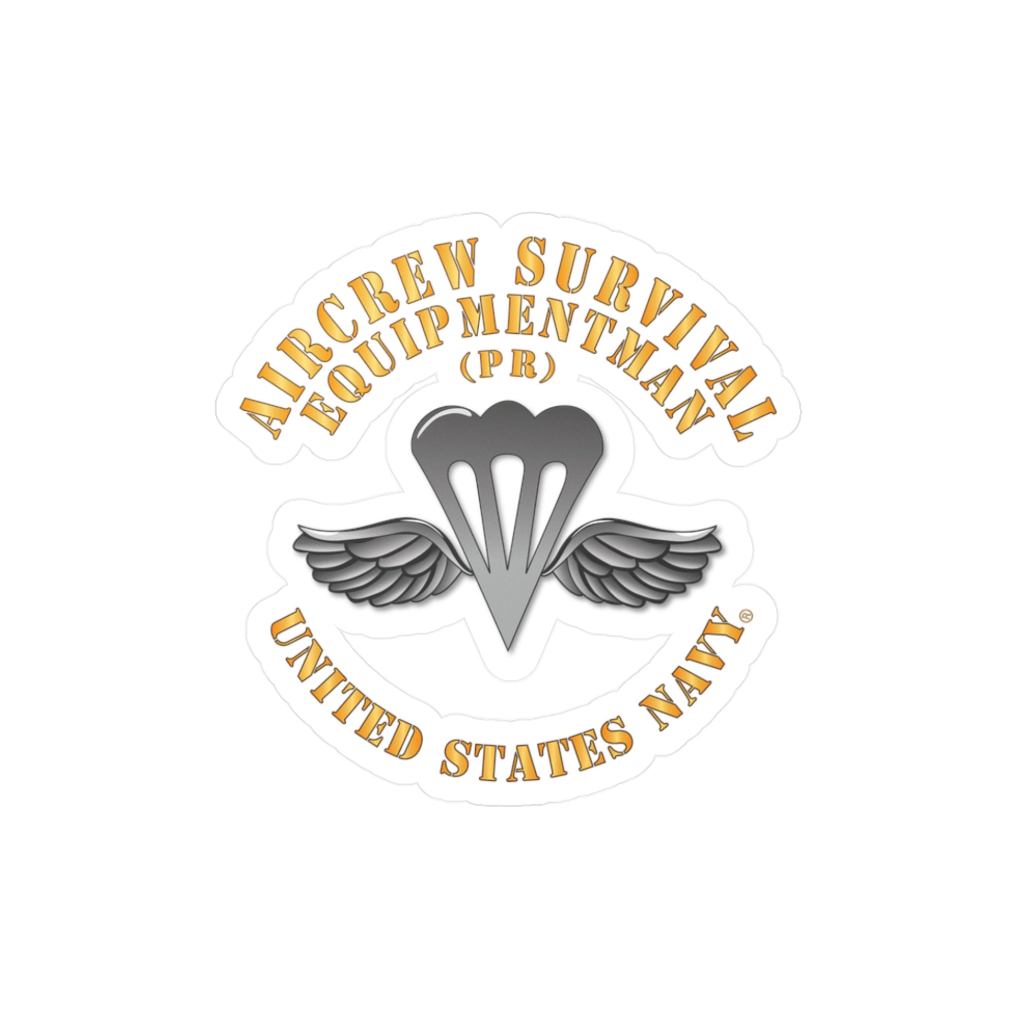 Kiss-Cut Vinyl Decal - Navy - Rate - Aircrew Survival Equipmentman (PR)