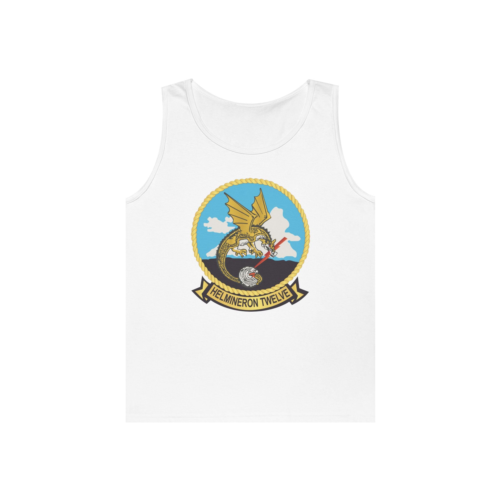 Unisex Heavy Cotton Tank Top - Navy - Helmineron Twelve (HM-12) wo Txt