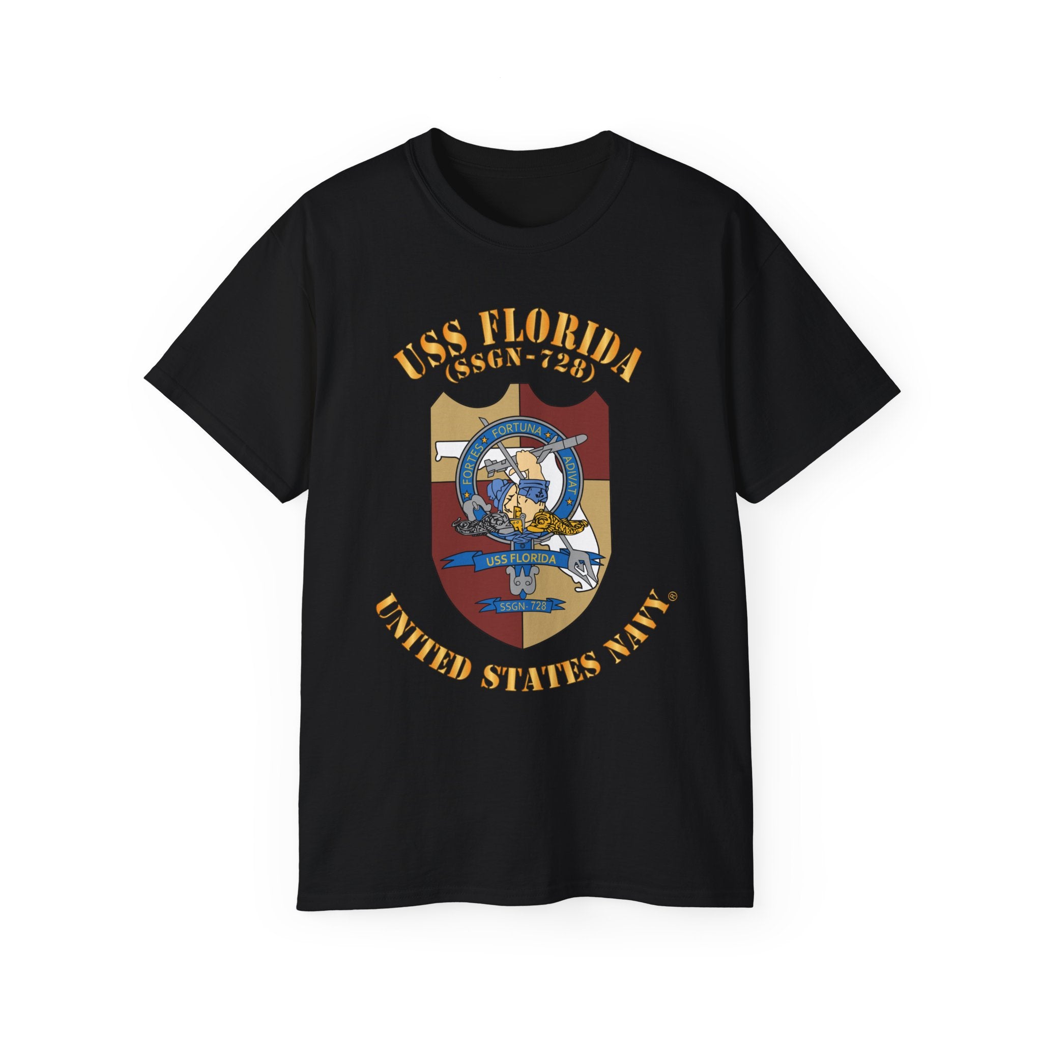 Unisex Ultra Cotton T-Shirt - Navy - USS Florida (SSGN-728)