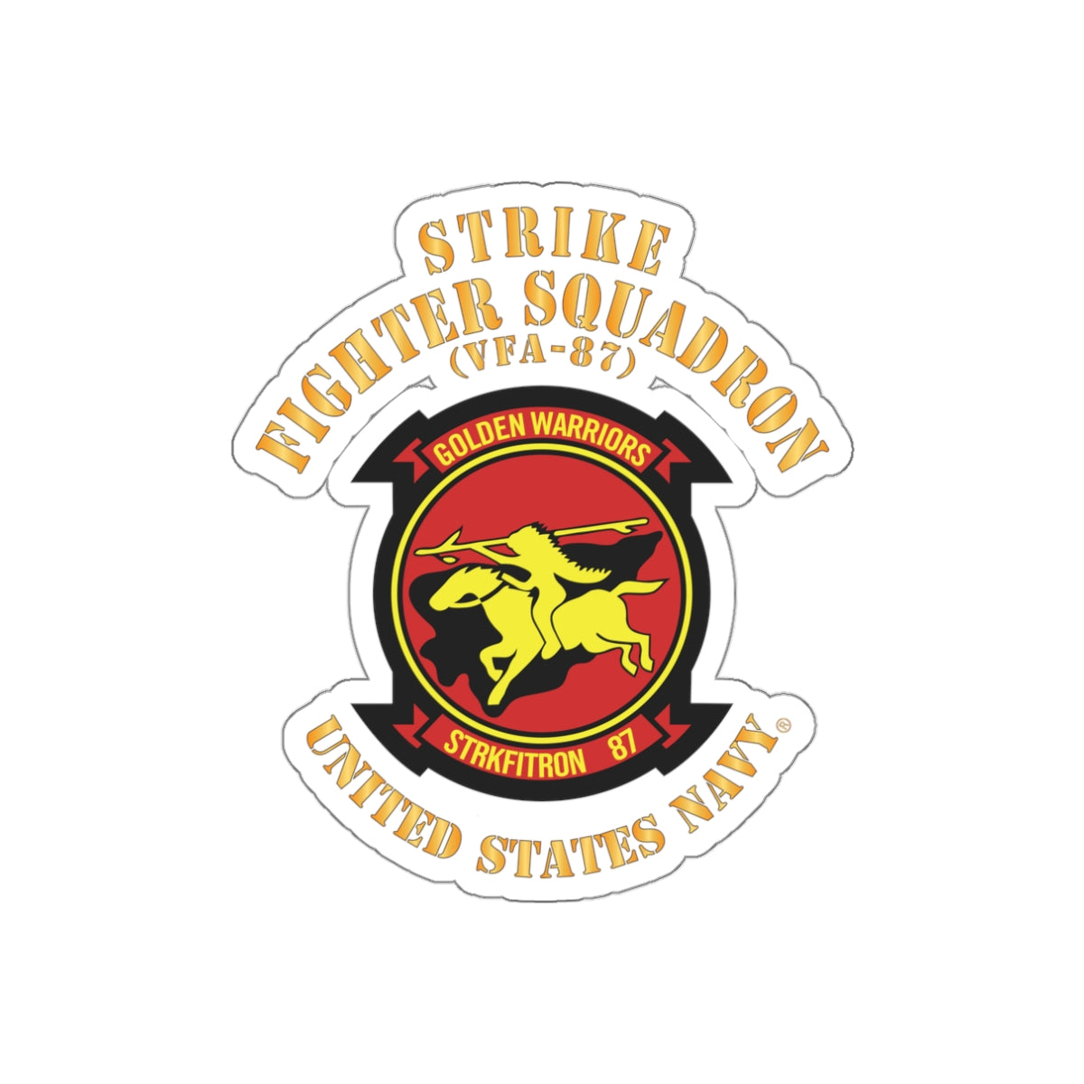 Die-Cut Vinyl Sticker - Navy - Strike Fighter Squadron 87 (VFA-87)