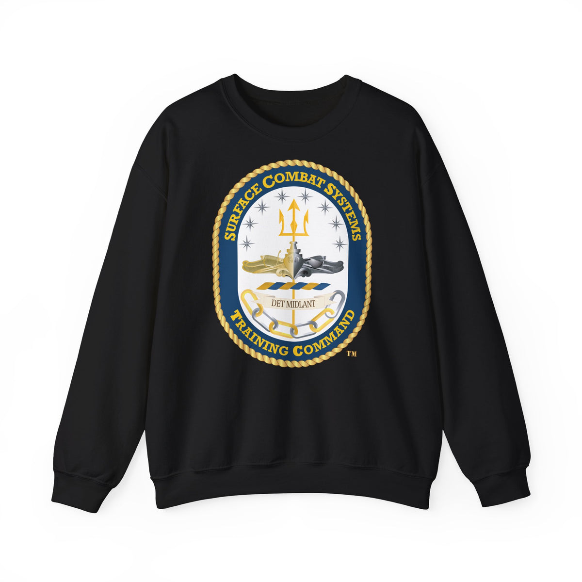 Unisex Heavy Blend™ Crewneck Sweatshirt - Navy - Surface Combat Systems Training Command - DET MIDLANT wo Txt X 300