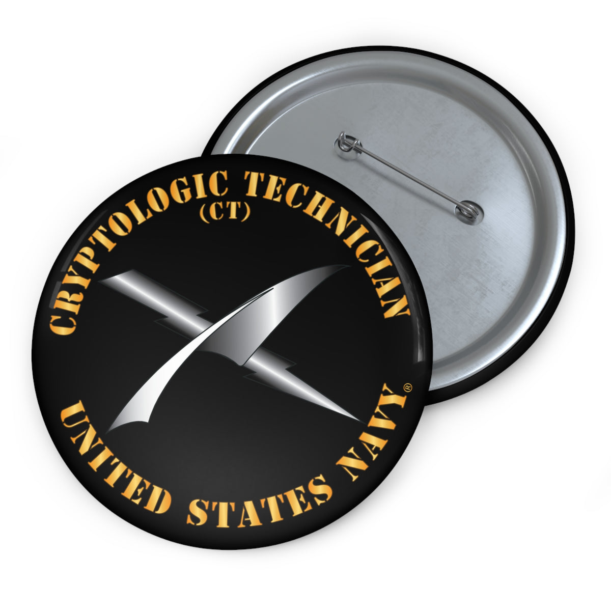 Pin Button - Navy - Rate - Cryptologic Technician (CT)