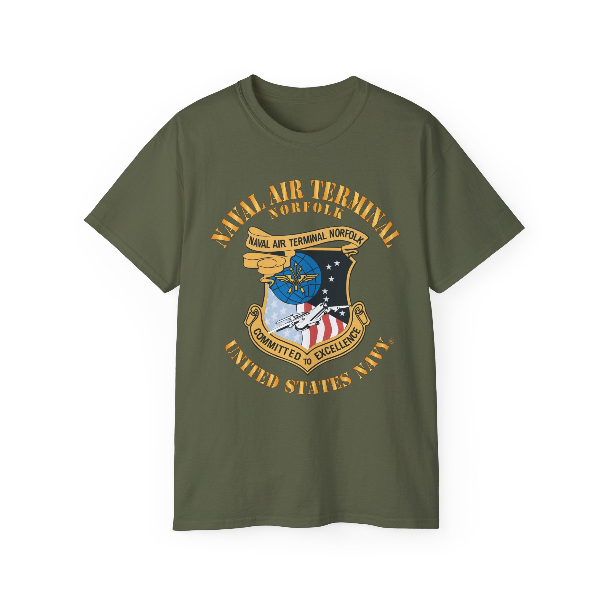 Unisex Ultra Cotton T-Shirt - Navy - Naval Air Terminal Norfolk