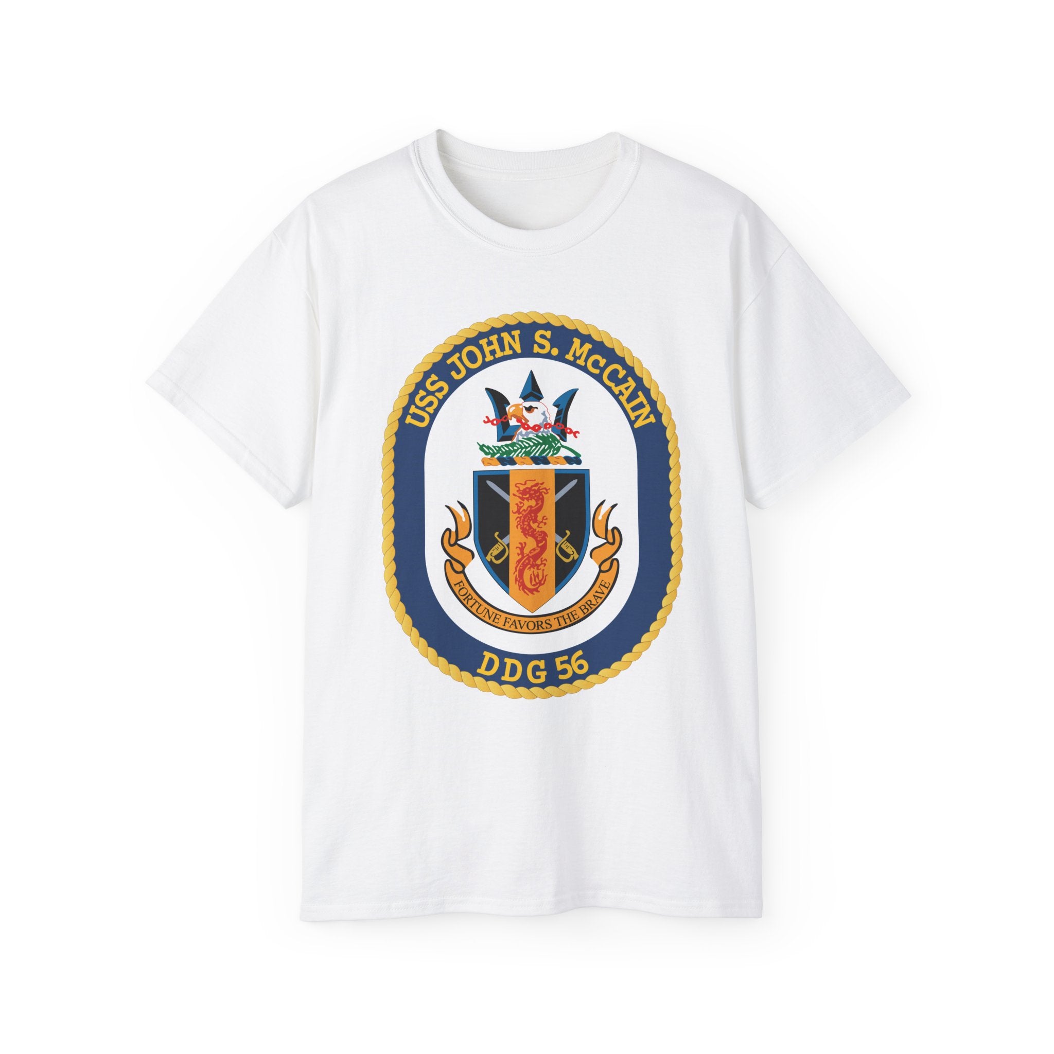 Unisex Ultra Cotton T-Shirt - Navy - USS John S. McCain (DDG-56) wo txt