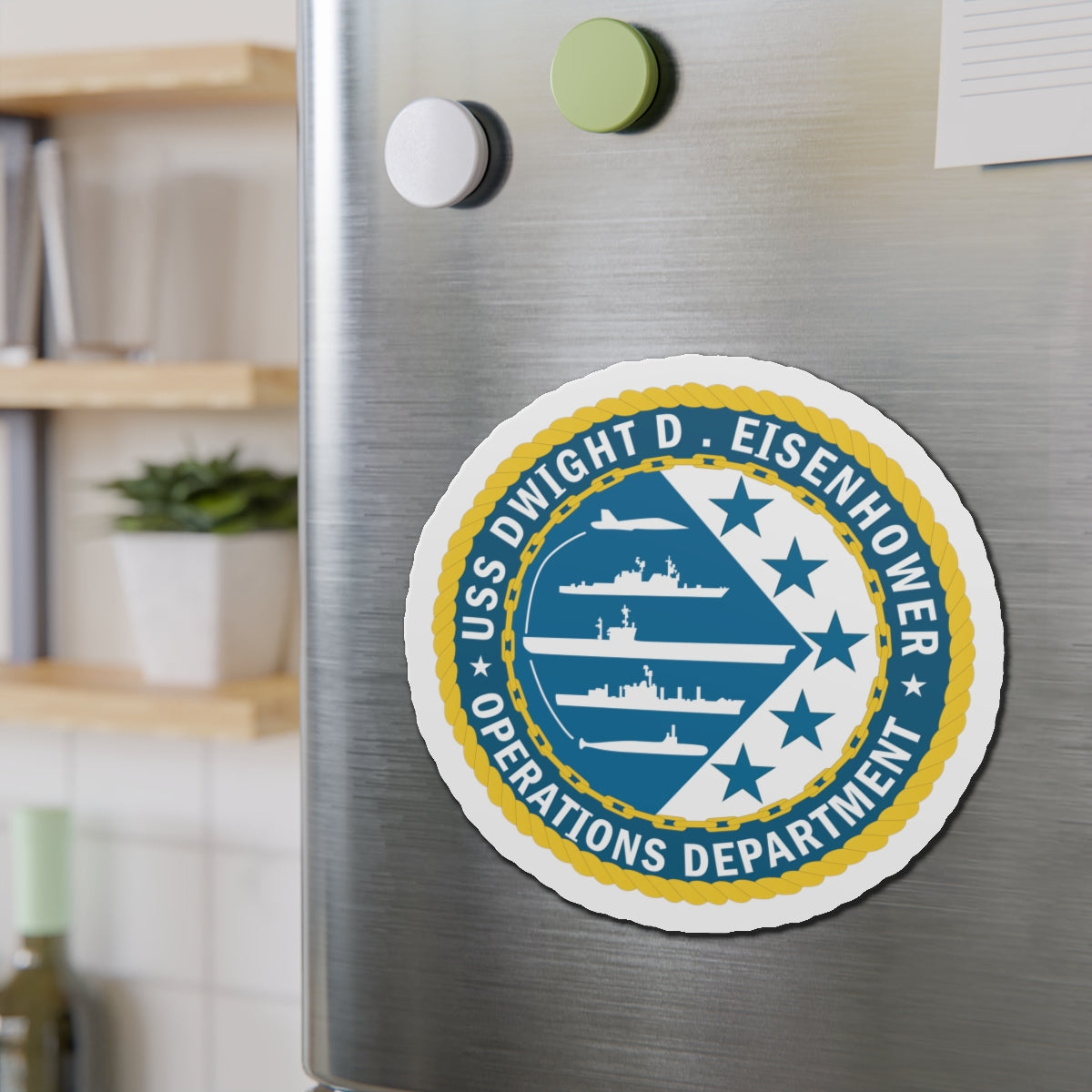 Die-Cut Magnet - Navy - USS Dwight D. Eisenhower (CVN-69) - Operations Department wo txt