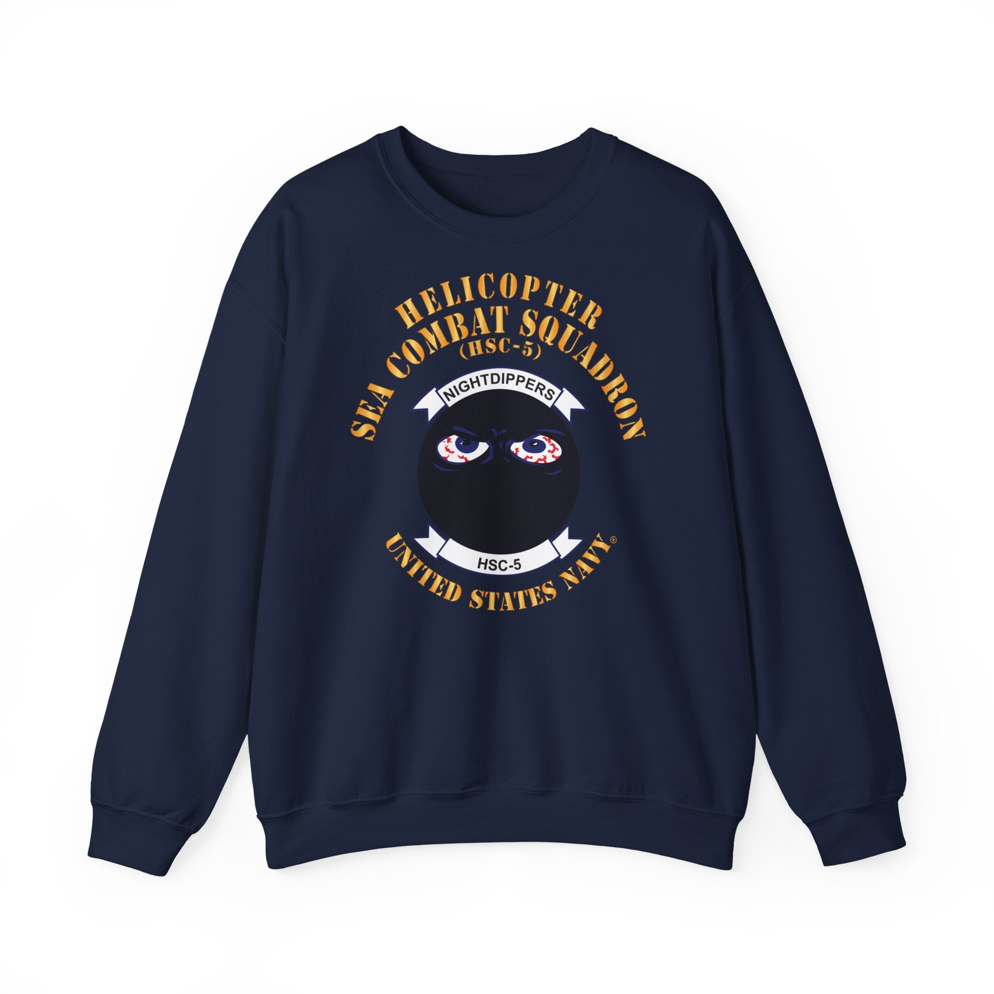 Unisex Heavy Blend™ Crewneck Sweatshirt - Navy - Helicopter Sea Combat Squadron 5 (HSC-5)
