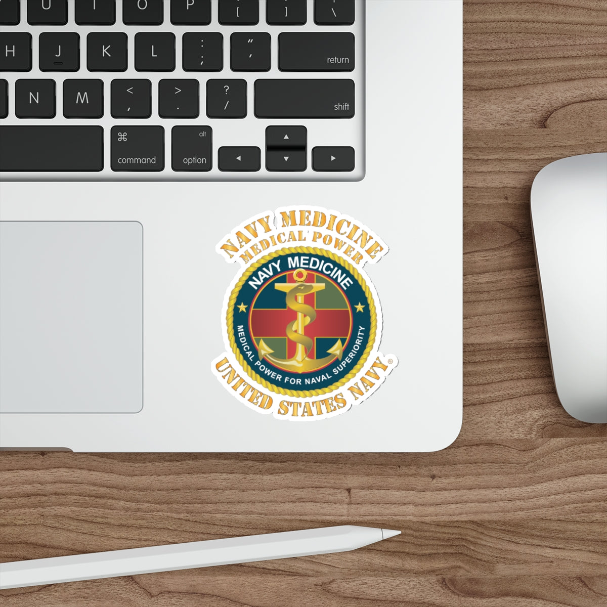 Die-Cut Vinyl Sticker - Navy Medicine - Medical Power for Naval Superiority X 300