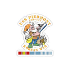 Die-Cut Vinyl Sticker - Navy - USS Piedmont (AD-17) w KOREA SVC - Korean War