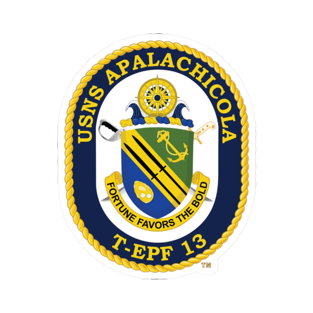 Kiss-Cut Stickers - Navy - USNS Apalachicola (T-EPF 13) wo txt