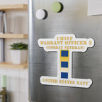 Die-Cut Magnet - Navy - Chief Warrant Officer 2 - CW02 - Combat Veteran