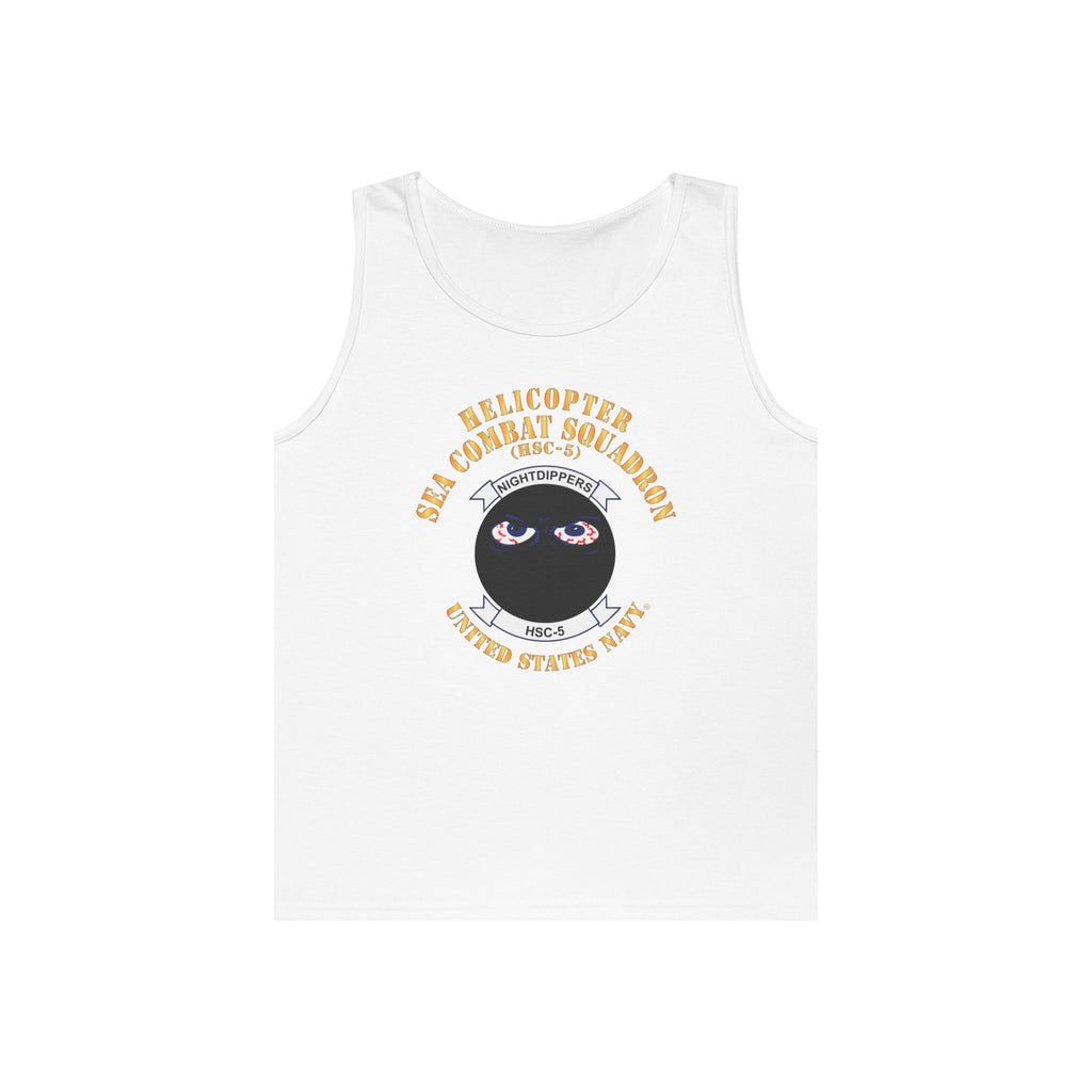 Unisex Heavy Cotton Tank Top - Navy - Helicopter Sea Combat Squadron 5 (HSC-5)